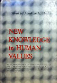 Image of New Knowledge In Human Values (Trawas)